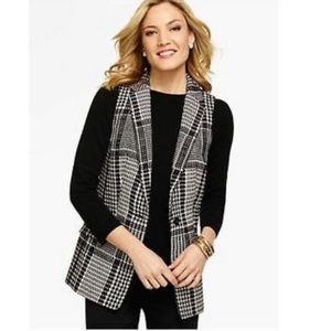 TALBOTS - Wool Black and White Vest Sz. 0P NWOT